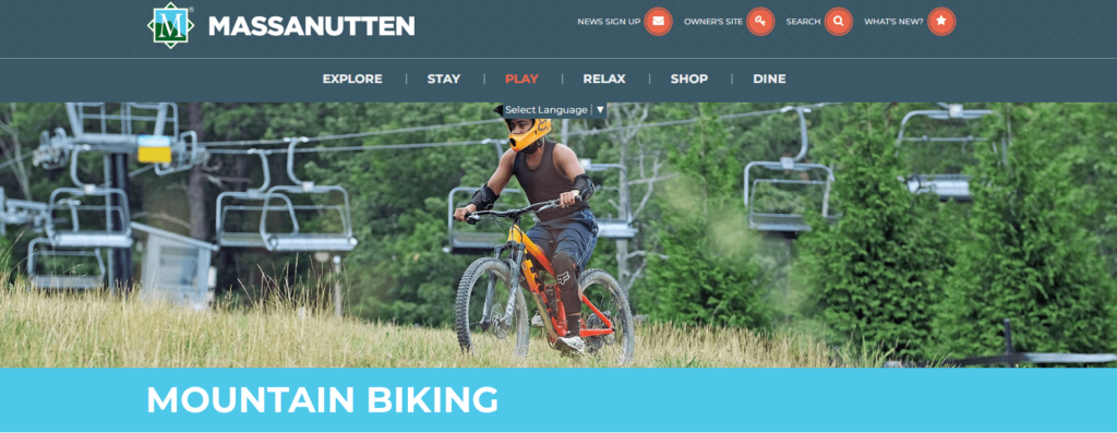 Homepage of Massanutten Resort
Link: https://www.massresort.com/play/mountain-biking