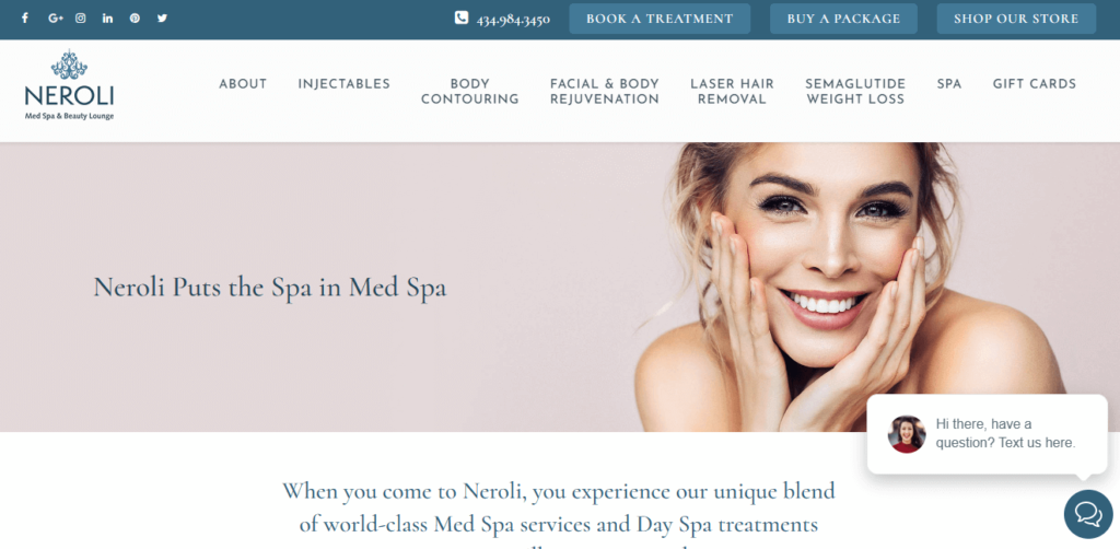 Homepage of Neroli Spa / neroli-spa.com