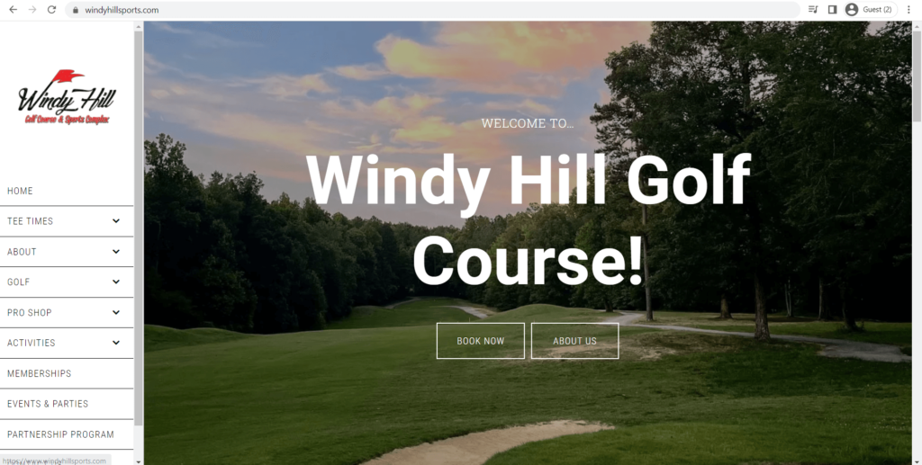 Homepage of Windy Hill Golf Course and Sports Complex's website
Link: https://www.windyhillsports.com/